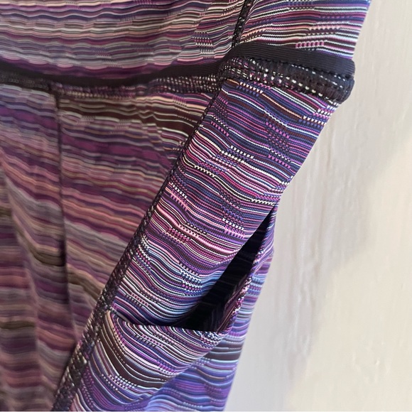 Lululemon Pace Rival Crop Space Dye Twist Ultra Violet/Naval Blue Leggings Sz 4 - Picture 7 of 14